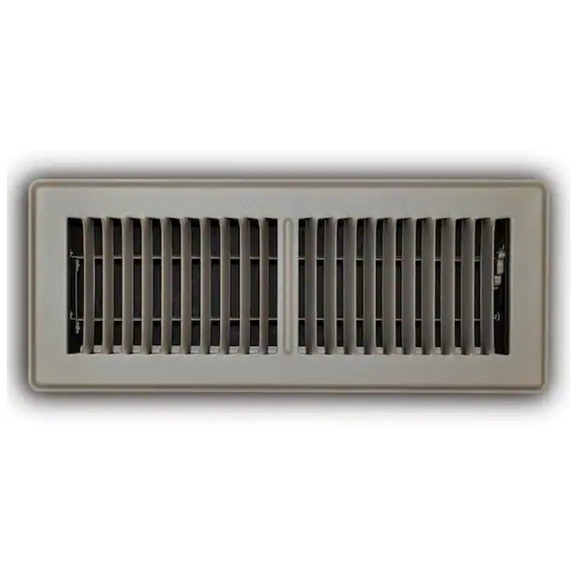 Everbilt 4 in. x 12 in. 2-Way Steel Floor Register, Brown #324642 - Picture 1 of 4